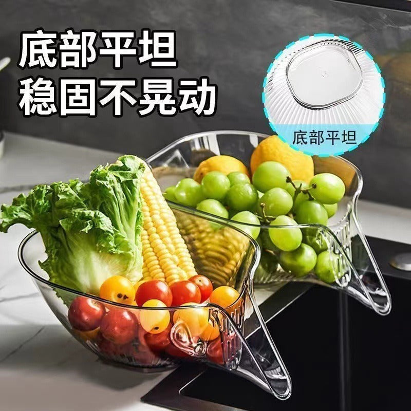 Carefully Selected Multifunctional Draining Basket, New Draining Basin For Kitchen Use, Vegetable And Fruit Washing, Dry And Wet Separation, Water Filtering Tool