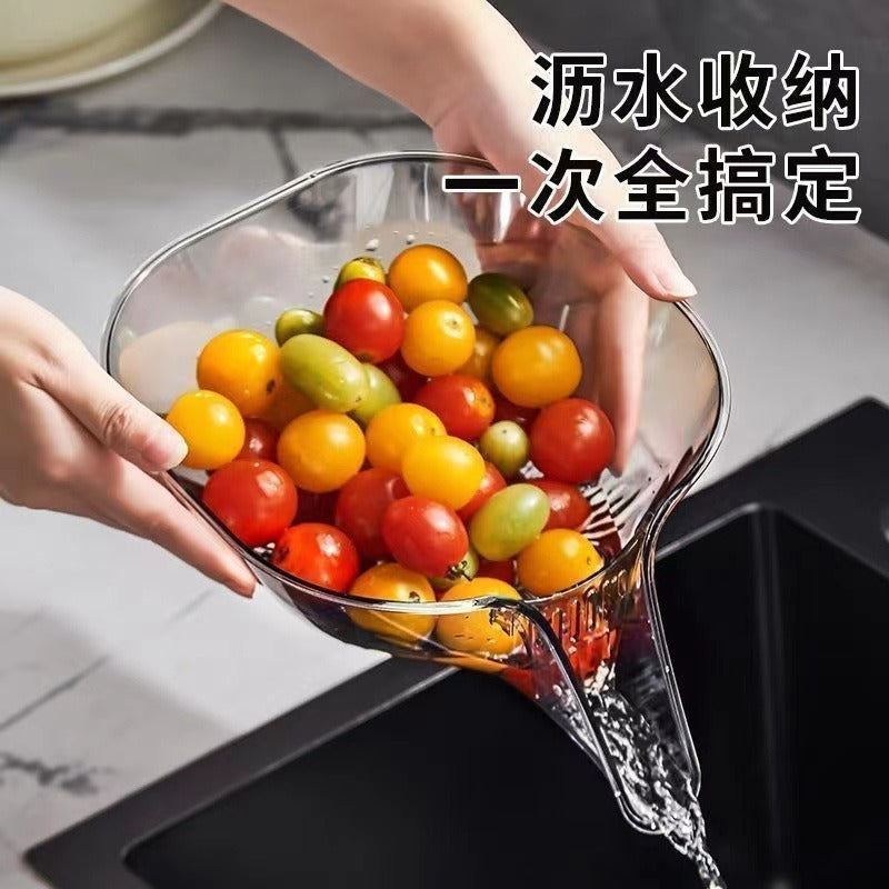 Carefully Selected Multifunctional Draining Basket, New Draining Basin For Kitchen Use, Vegetable And Fruit Washing, Dry And Wet Separation, Water Filtering Tool